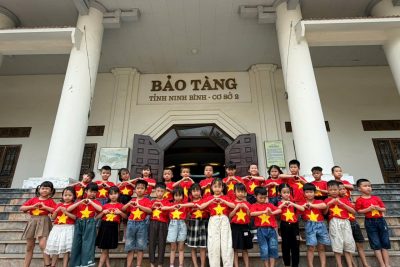 HOẠT ĐỘNG TRẢI NGHIỆM CỦA CÁC CON KHỐI 5 TUỔI TRUONGF MẦM NON HOÀNH SƠN TẠI BẢO TÀNG TỈNH