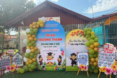 RỘN RÀNG LỄ TRI ÂN VÀ TRƯỞNG THÀNH: NGÀY HỘI ĐÁNG NHỚ CỦA CÁC BÉ 5 TUỔI TRƯỜNG MẦM NON HOÀNH SƠN